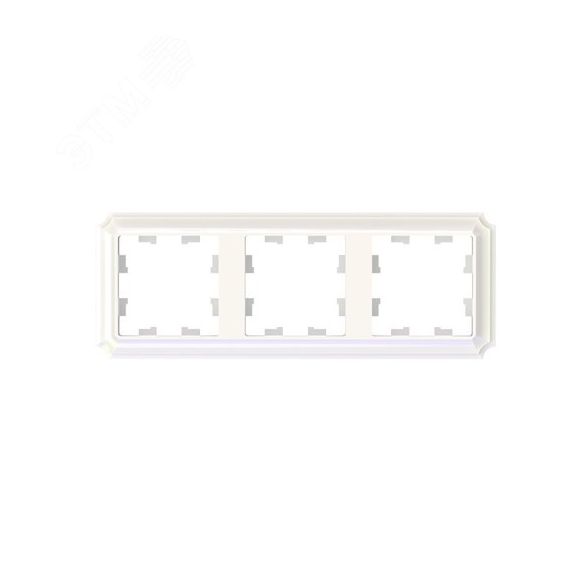 ATLASDESIGN ANTIQUE 3-постовая рамка, универсальная, ЖЕМЧУГ SE (Systeme) ATN100403