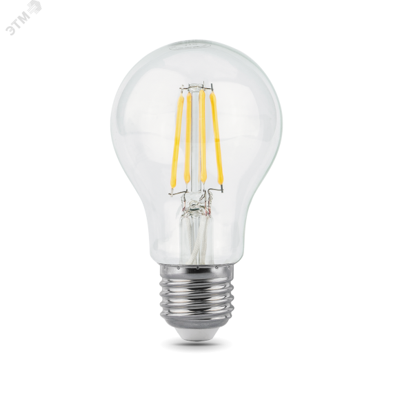 Лампа светодиодная филаментная LED 10 Вт 970 лм 4100К AC185-265В E27 А60 (груша) нейтральный Black Filament Gauss 102802210