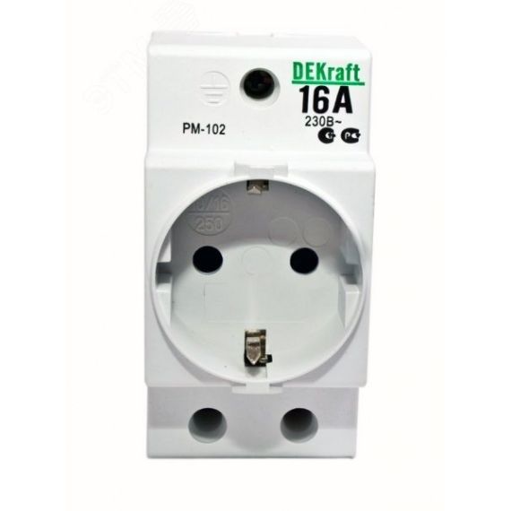 Розетка на DIN-рейку РМ-102 16А SE (Dekraft) 18012DEK