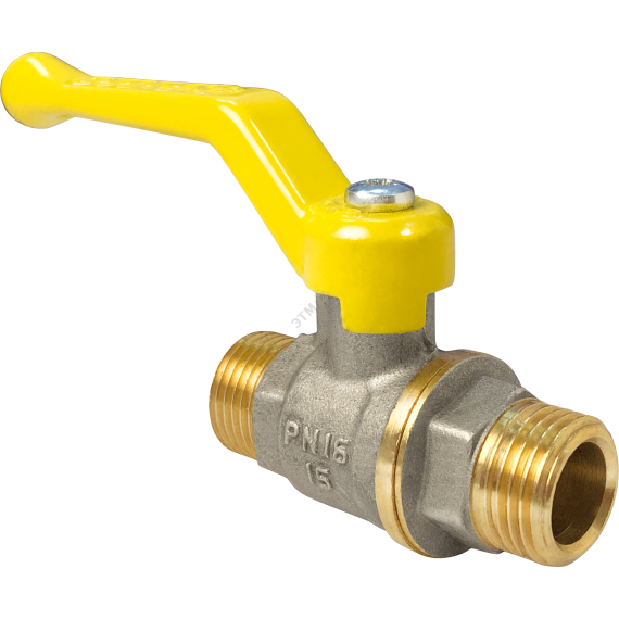 Кран шаровой для газа 11Б27фтМ никелированный 1/2' НН ручка рычаг VALFEX VF.270.NR3.012