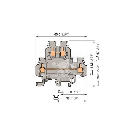 Клемма винтовая MA2.5/5 D2.N 2.5мм.кв TE Connectivity ОУЭО ENT1SNA125490R1500