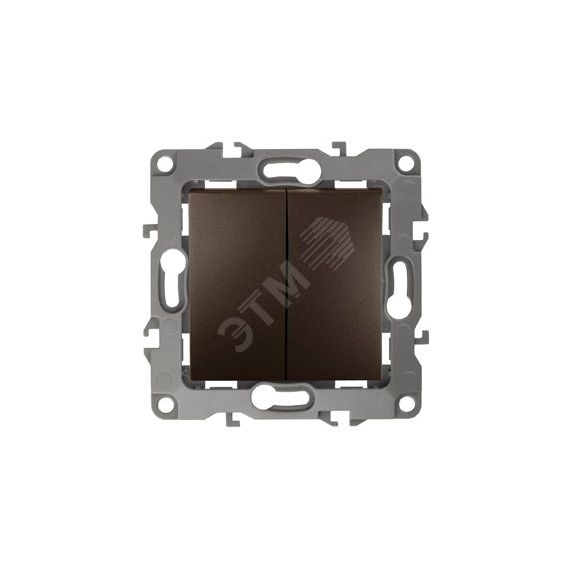 Выключатель двойной, 10АХ-250В, б.л., Эра12, бронза,12-1004-13 ЭРА Б0019312