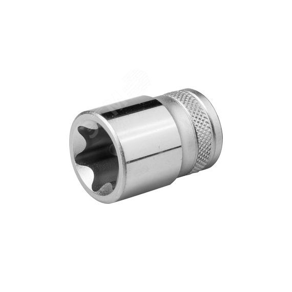 Торцовая головка ''INDUSTRIE QUALITAT'', Cr-V, внешний TORX, хромосатинированная, 1/2'', Е 22 KRAFTOOL 27810-22_z01