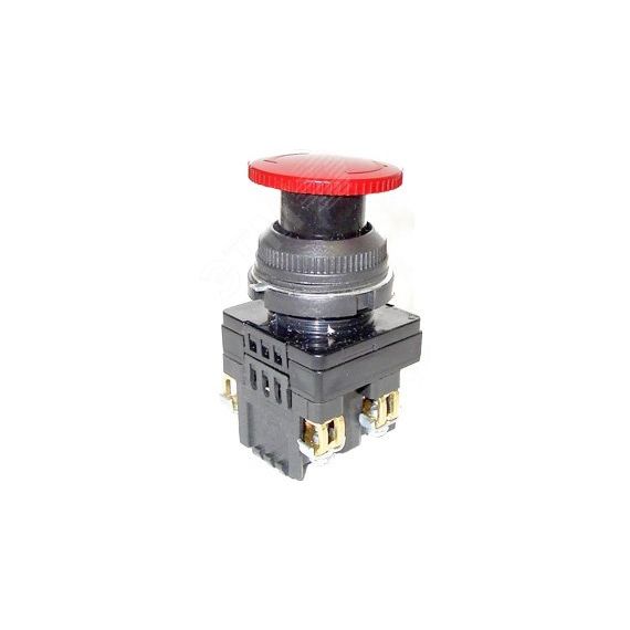 Выключатель кнопочный КЕ-201 У2 исп.5, красный, 1р, гриб с фиксацией, IP54, 10А, 660В Электротехник ET561487