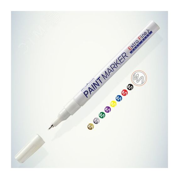 Маркер-краска Extra Fine Paint Marker белая, 1мм, нитро-основа MunHwa Б0048236