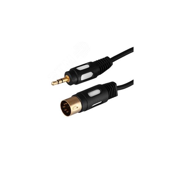 Шнур DIN 5 Pin - Stereo 3,5 мм, длина 1,5 метра (GOLD), REXANT 17-2502