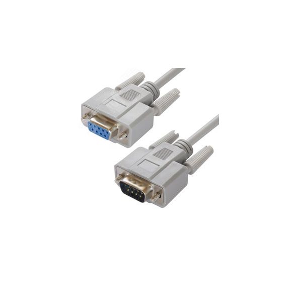 Удлинитель 0-модемный COM RS-232 9M на 9F, 1.8 м., серый Greenconnect GCR-DB903-1.8m