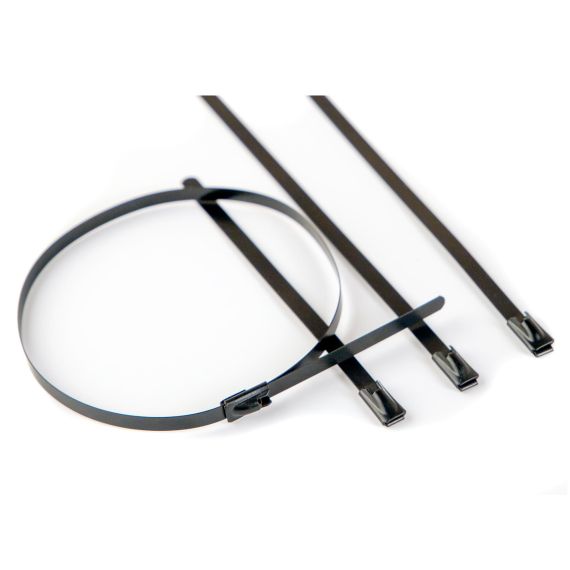 Хомут из нержавеющей стали AISI 304 12x1000 мм с эпоксидно-полиэстерным покрытием