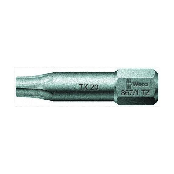 Бита торсионная 867/1 TZ TORX вязкая твердость хвостовик 1/4 C 6.3 TX 10 x 25 мм WERA WE-066305