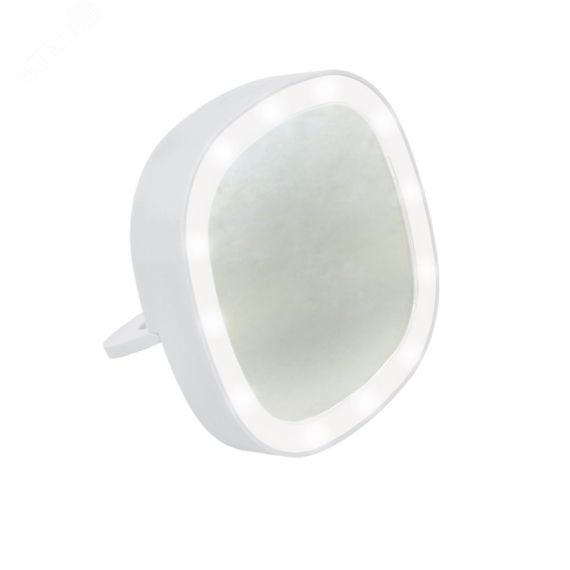 Зеркало карманное с подсветкой ULK-F71 3AAA WHITE На батарейках 3AАА (не в/к). белый Uniel UL-00007511