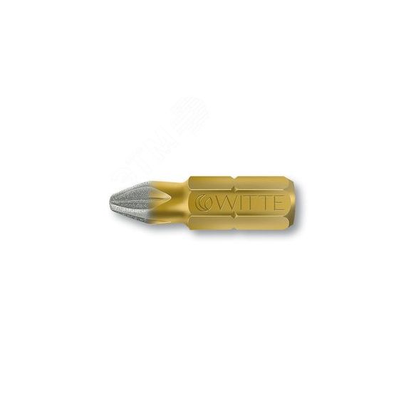 Бита PZ2 x 25 мм 1/4'' C6.3 Industrial Diamond алмазное напыление WITTE 276122000