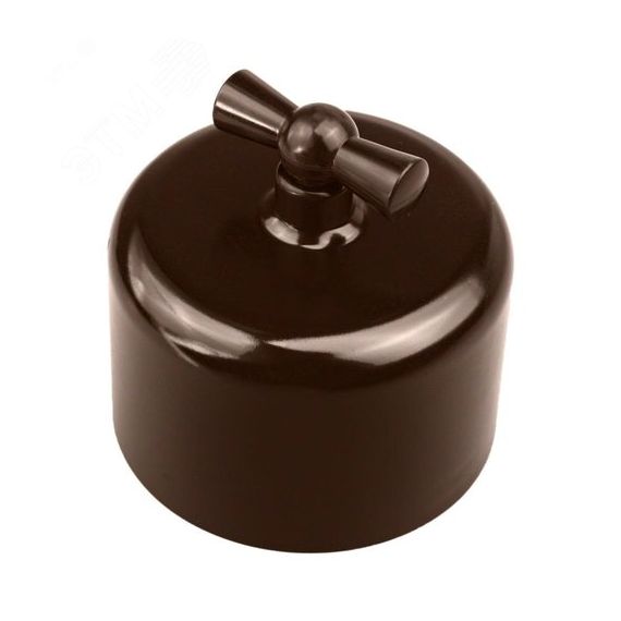 Выключатель поворотный 2 кл., коричневый Бирони R1-212-22