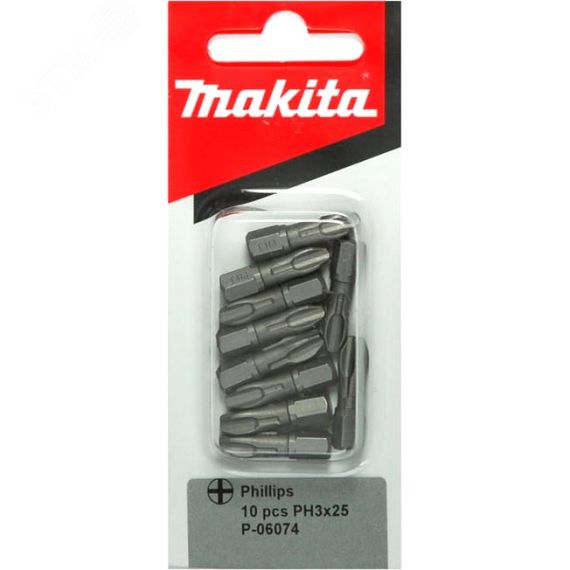 Насадка бита PH3, 25 мм, C-form, 10 шт. Makita P-06074