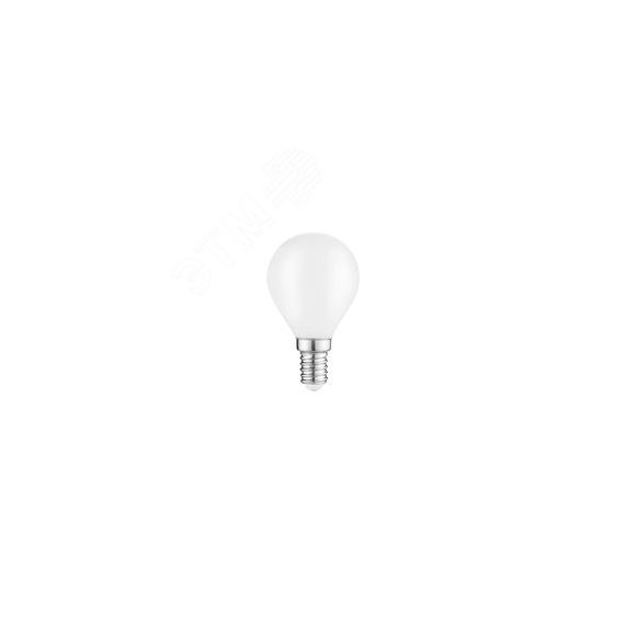 Лампа светодиодная филаментная LED 9 Вт 590 лм 3000К AC185-265В E14 шар P45 теплая матовая колба диммируемая Black Filament Gauss Gauss 105201109-D