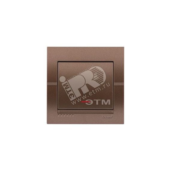 DERIY Выключатель с подсветкой ПБТ светло-коричневый металлик Lezard 702-3131-111