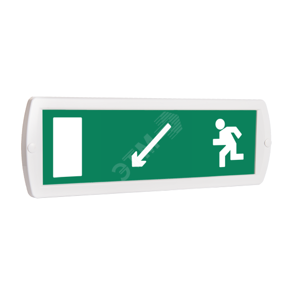 Оповещатель охранно-пожарный световой Т 24 Человек влево стрелка влево-вниз в дверь (зеленый фон) SLT Т 24 Чел влево стр влево-вниз в дв