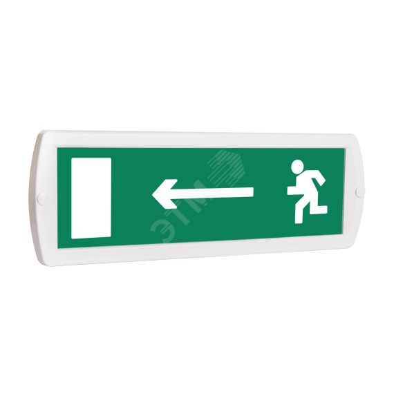 Оповещатель охранно-пожарный световой (зеленый фон) SLT Т 12 Человек стрелка влево в дверь