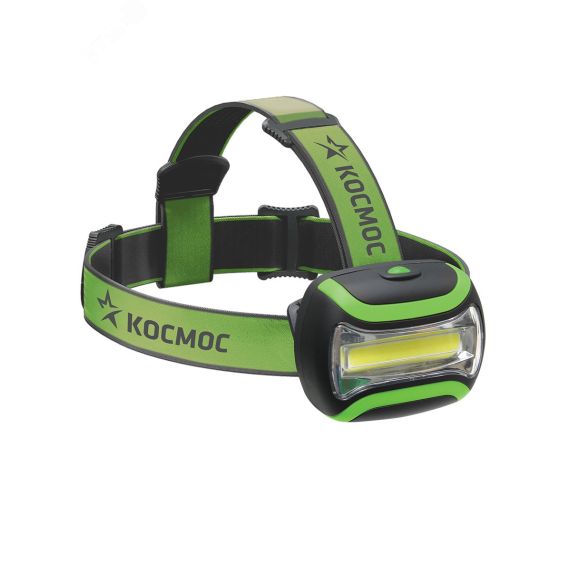 Фонарь налобный, 3W COB LED, 3 батарейки АА, 180Лм КОСМОС KOC-H3WCOBLED