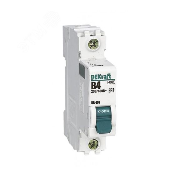 Автоматический выключатель 1Р 4А характеристика B ВА-101 4.5кА SE (Dekraft) 11145DEK