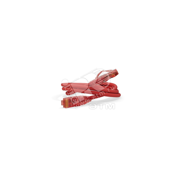 Патч-корд U/UTP категория 5е LSZH 1м красный Hyperline 30888