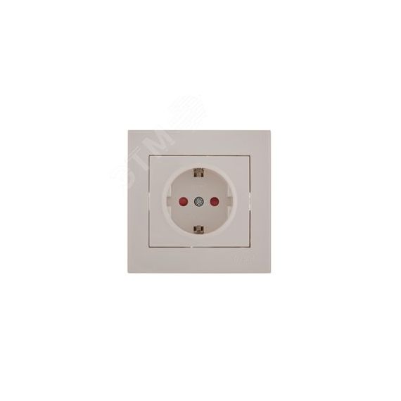 Розетка RAIN с защитой от детей керамика белая Lezard 703-0202-124