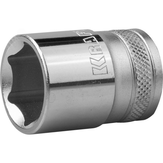 Головка торцевая ''INDUSTRIE QUALITAT'', Cr-V, FLANK, хромосатинированная, 1/2'', 21 мм KRAFTOOL 27805-21_z01