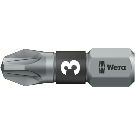 Бита биторсионная 855/1 BTZ PZ вязкая твердость хвостовик 1/4 C 6.3 PZ 3 x 25 мм WERA WE-056724