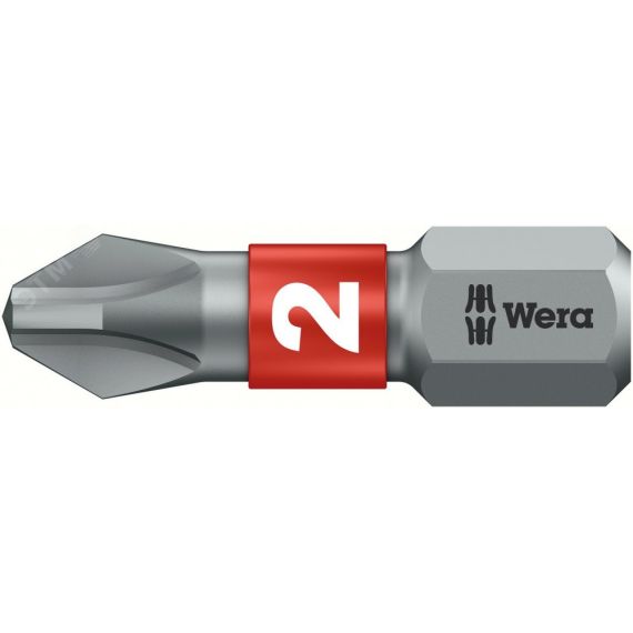 Бита биторсионная 851/1 BTZ PH вязкая твердость хвостовик 1/4 C 6.3 PH 2 x 25 мм WERA WE-056422