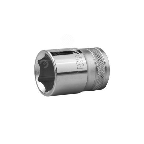 Головка торцевая ''INDUSTRIE QUALITAT'', Cr-V, FLANK, хромосатинированная, 1/2'', 21 мм KRAFTOOL 27805-21_z01