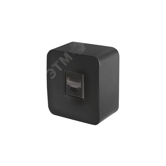 Розетка компьютерная одноместная RJ-45 серия София черный STEKKER STEKKER MST00-20-02 49312
