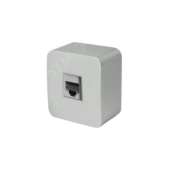 Розетка компьютерная одноместная RJ-45 серия София серебро STEKKER STEKKER MST00-20-03 49324