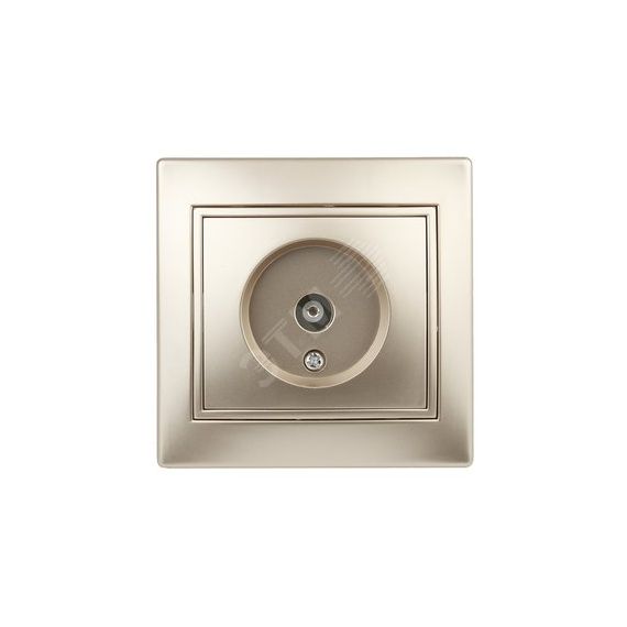 Розетка TV одиночная, СУ, Plano, шампань, 1-301-04 ЭРА Б0030079