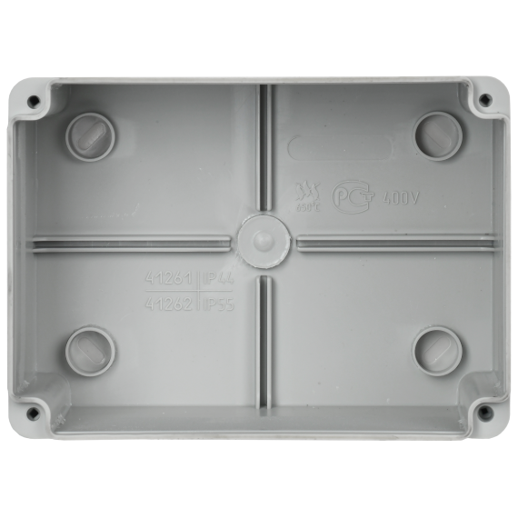 Коробка распаячная КМ41262 для открытой проводки безгалогенная (HF) 150х110х85мм гладкие стенки IP55 серая IEK