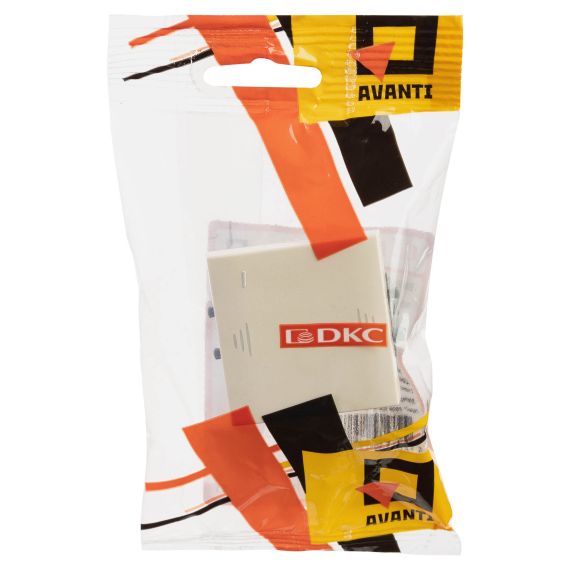 Выключатель одноклавишный модульный, &quot;Avanti&quot;, &quot;Ванильная дымка&quot;, 2 модуля