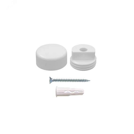 Комплект крепление для зеркала белое, гладкое Европартнёр 88017