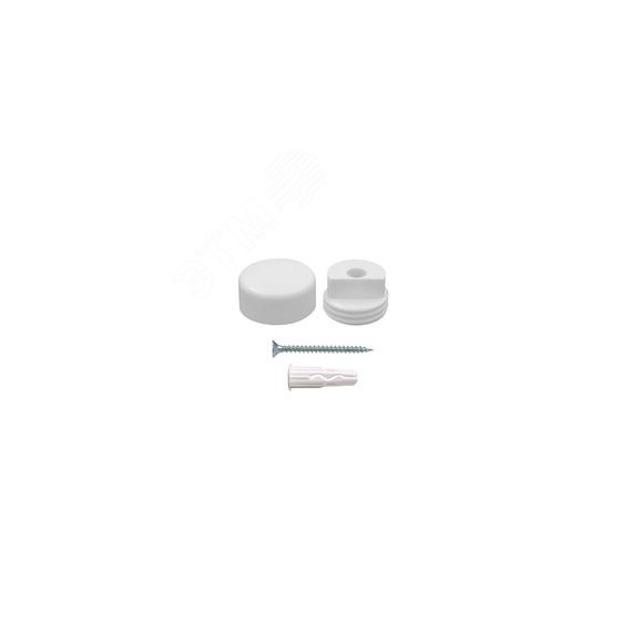 Комплект крепление для зеркала белое, гладкое Европартнёр 88017