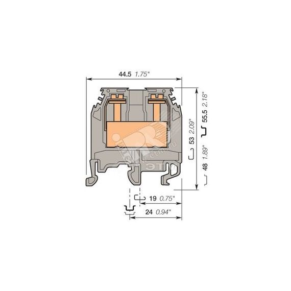 Клемма винтовая M16/12N 16 мм.кв синяя TE Connectivity ОУЭО ENT1SNA125129R1600