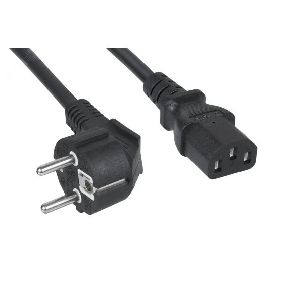 Кабель питания компьютера (Schuko+C13) (3x1.0). 1.8 м Cabeus PC-186-VDE-1.0-1.8M