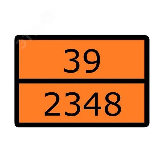 Знак для маркировки опасных грузов ''Номер ООН 39/2348'' ГОСТ Р 52290-2004 300х400 мм, пленка самоклеящаяся ГОСТ 19433-88 EKF an-7-39-2348