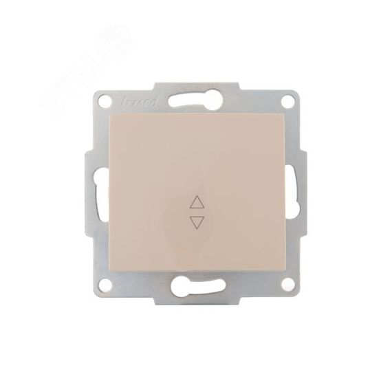 KARINA Выключатель проходной двойной крем (10шт/120шт) Lezard 707-0388-106