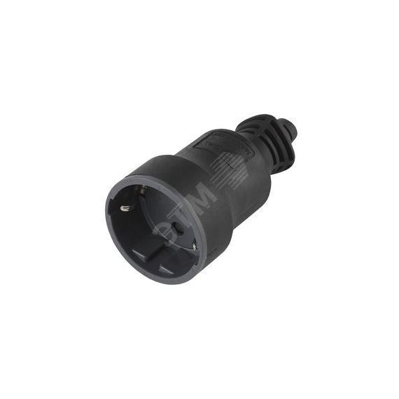 Розетка кабельная c/з 16A прямой ввод ПВХ оболочка черная (10/200/4000) R4(B) ЭРА Б0019191