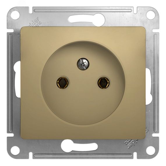 GLOSSA Розетка без заземления в рамку титан SE (Systeme) GSL000441