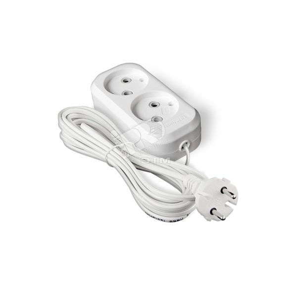 Удлинитель бытовой У6-011 ШВВП 2-0.75 2 гнезда 5м Универсал 9631913