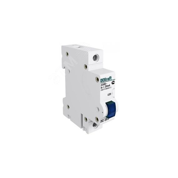 Лампа сигнальная DIN 1п синяя LED ЛС-101 220В SE (Dekraft) 18006DEK