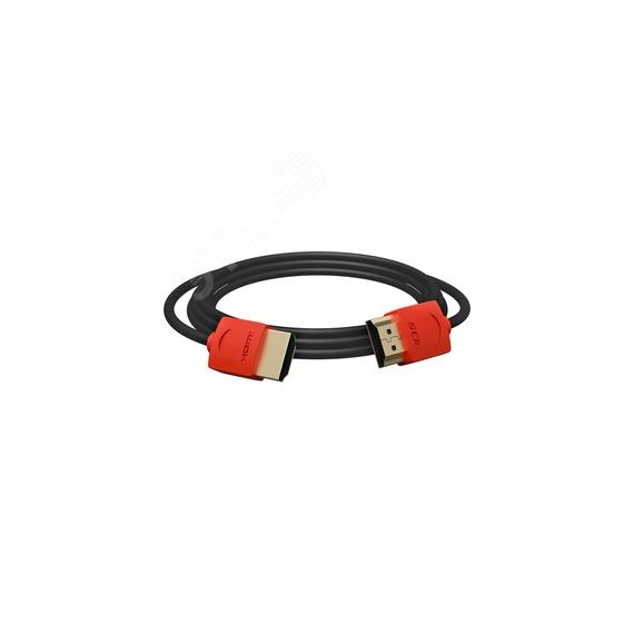 Кабель HDMI 2.0, Ultra HD 19М на 19М, 2 м., SLIM красный Greenconnect GCR-51215