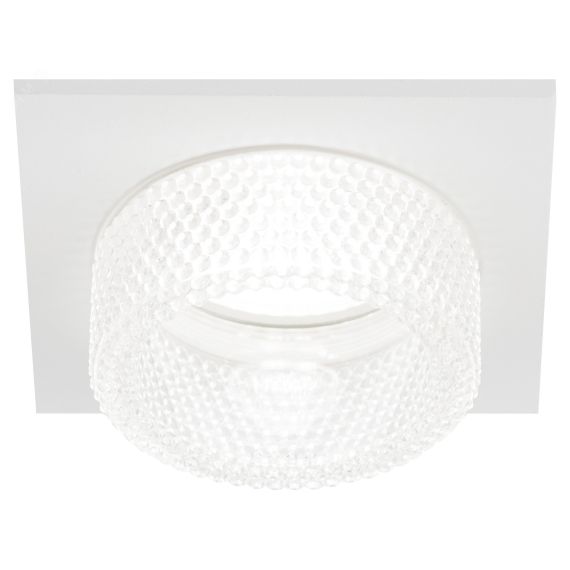 Светильник встраиваемый декоративный DK110 WH/CL MR16 GU5.3 белый прозрачный ЭРА Б0058411