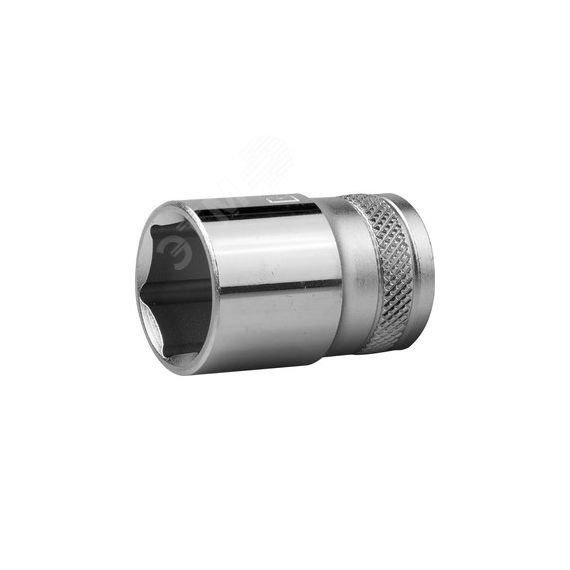 Головка торцевая ''INDUSTRIE QUALITAT'', Cr-V, FLANK, хромосатинированная, 1/2'', 18 мм KRAFTOOL 27805-18_z01