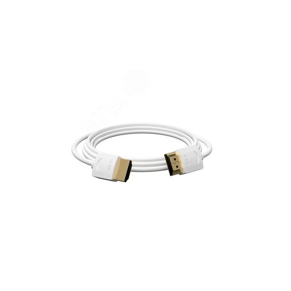 Кабель HDMI 2.0, Ultra HD 19М на 19М, 0.2 м., SLIM белый Greenconnect GCR-53211