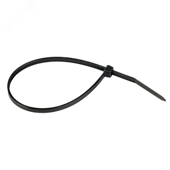 Хомут 3.6х370 черный нейлон (100шт) EKF plc-cb-3.6x370
