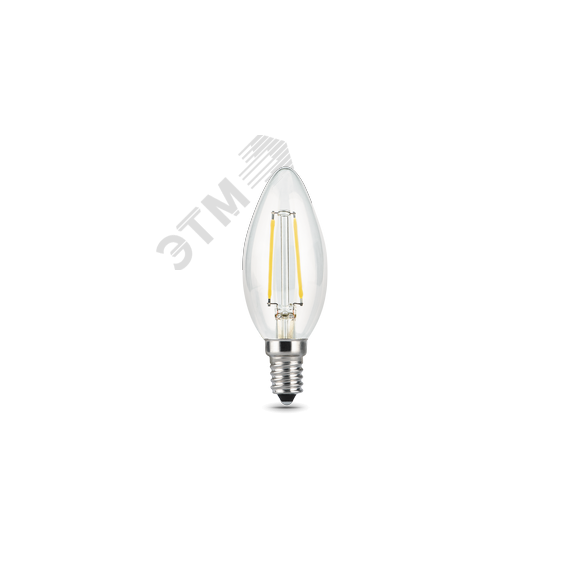 Лампа светодиодная филаментная LED 11 Вт 810 лм 2700К AC185-265В E14 свеча теплая  Black Filament Gauss Gauss 103801111